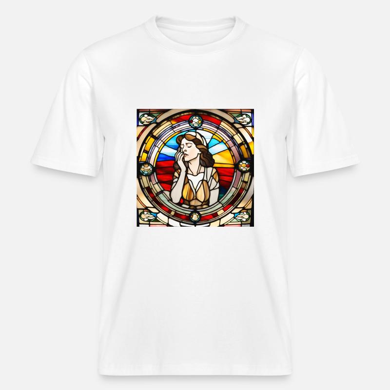 Lady -  RELAXED FIT Unisex Organic T-Shirt - white