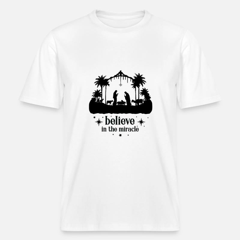Glaube an ein Wunder -  RELAXED FIT Unisex Organic T-Shirt - Weiß