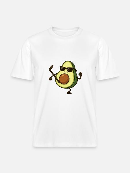 Avocado Karate - RELAXED FIT Unisex Organic T-Shirt - white