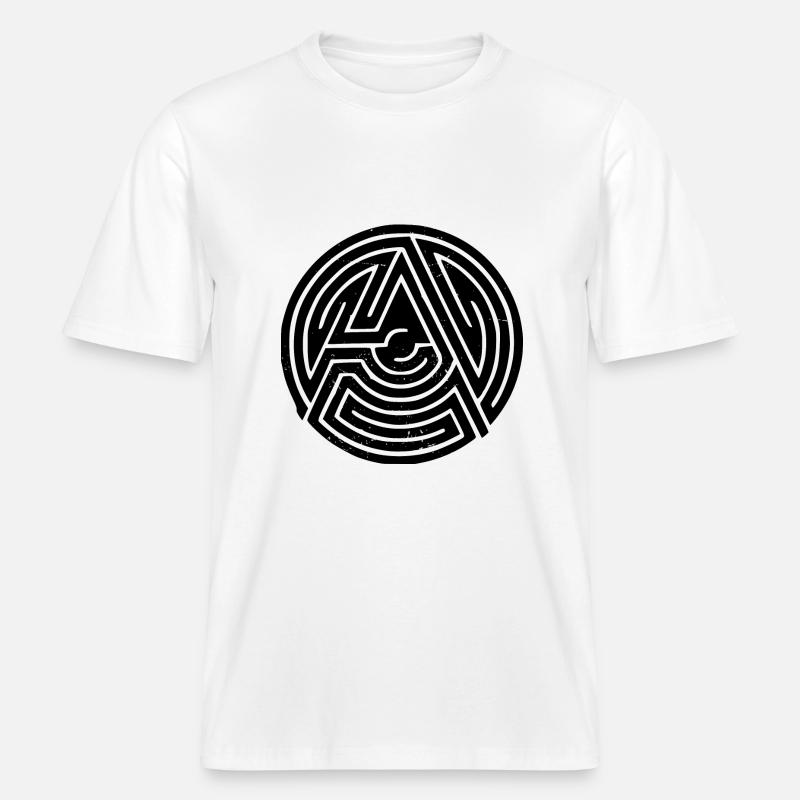 anarchy -  T-shirt unisexe RELAXED FIT en coton bio - blanc