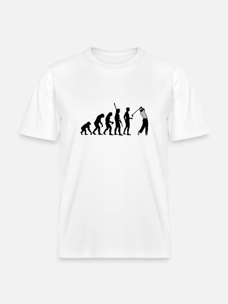 evolution_golf_b_2c -  T-shirt unisexe RELAXED FIT en coton bio - blanc