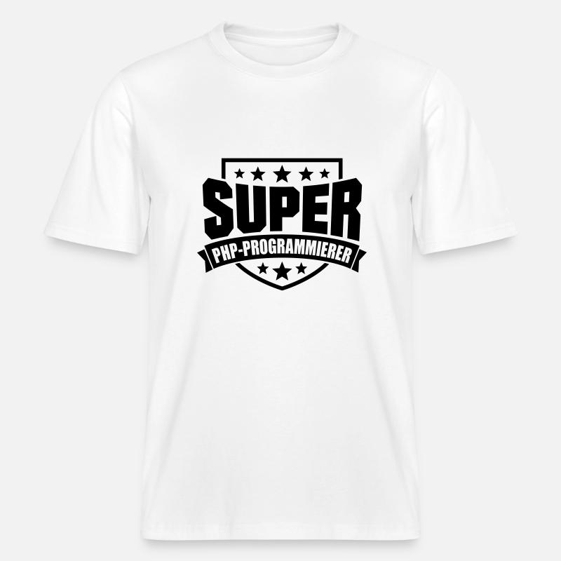Super PHP-Programmierer -  RELAXED FIT Unisex Organic T-Shirt - Weiß