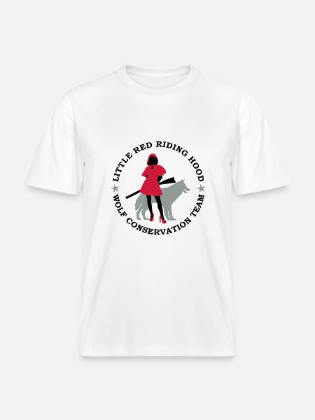 Wolf conservation team -  RELAXED FIT Unisex Organic T-Shirt - white