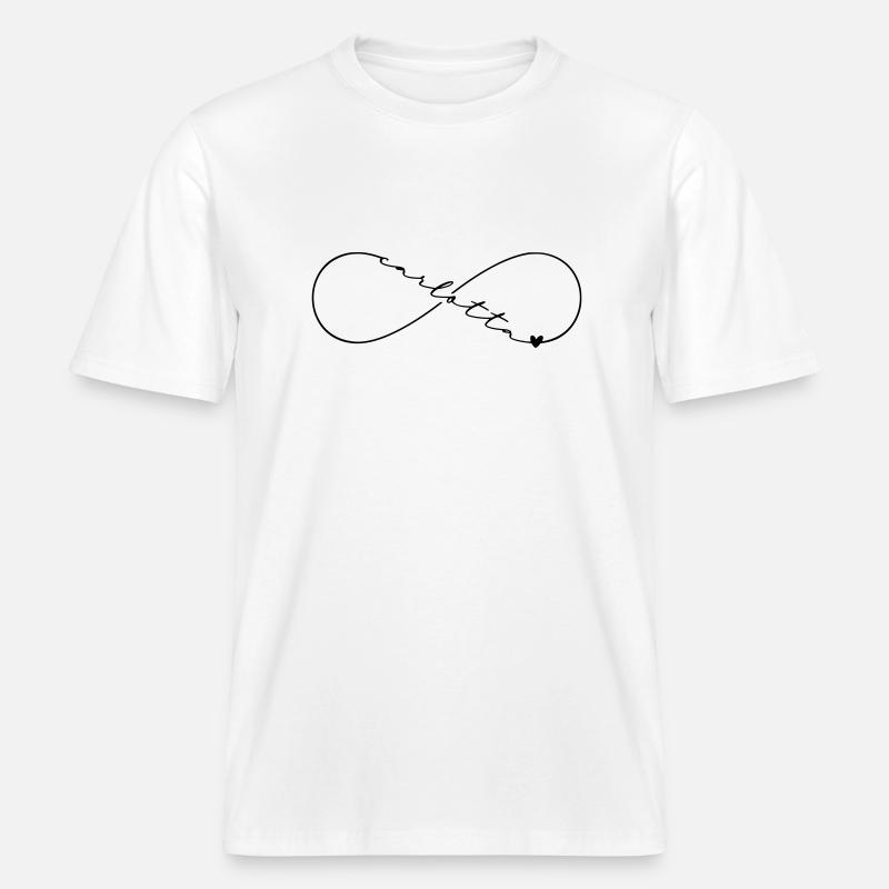 Carlotta Nom Symbole de l’Infini -  T-shirt unisexe RELAXED FIT en coton bio - blanc