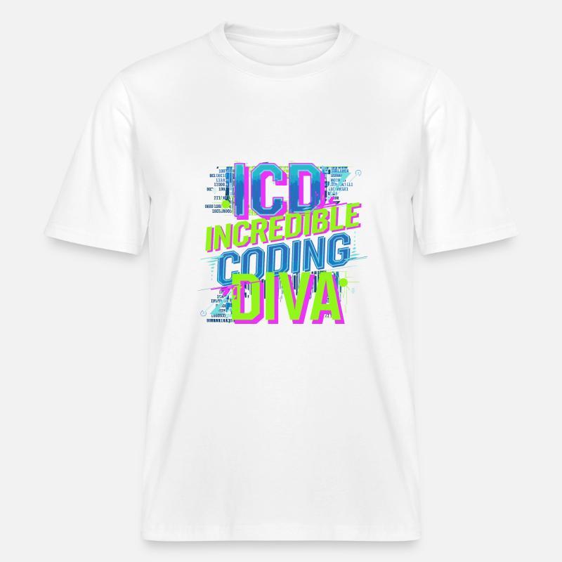 Creative minds in medical code -  RELAXED FIT Unisex Organic T-Shirt - white