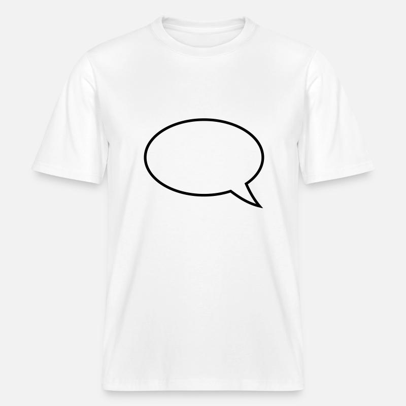 Conception de bulles de dialogue -  T-shirt unisexe RELAXED FIT en coton bio - blanc