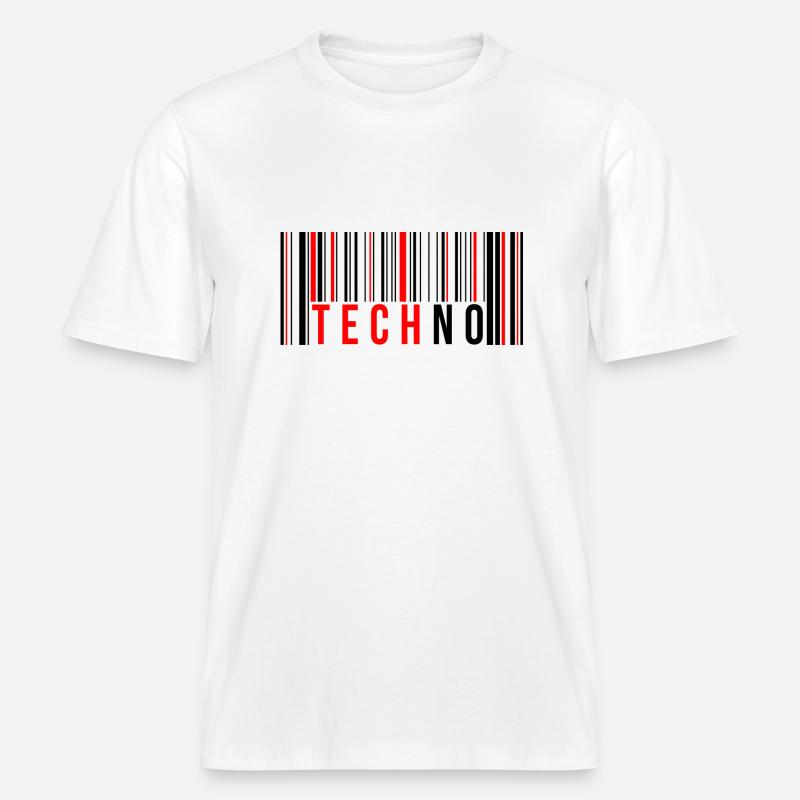 Techno Code -  RELAXED FIT Unisex Organic T-Shirt - Weiß