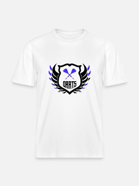darts crest - RELAXED FIT Unisex Organic T-Shirt - Weiß