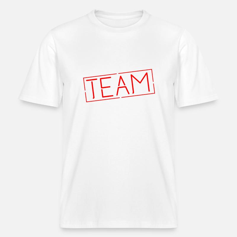 Conception de l’équipe -  T-shirt unisexe RELAXED FIT en coton bio - blanc