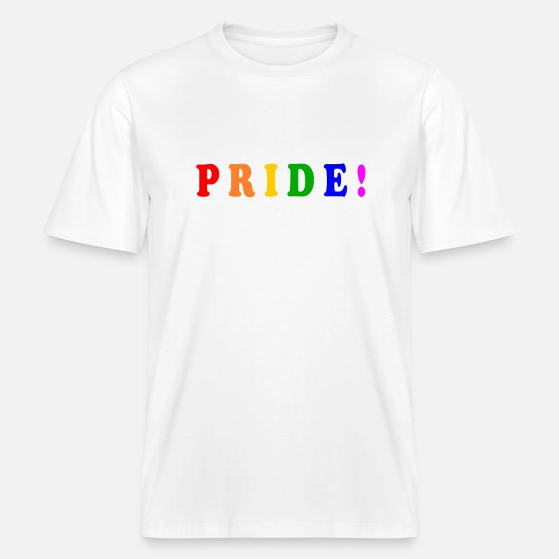 Pride -  RELAXED FIT Unisex Luomu T-paita - valkoinen