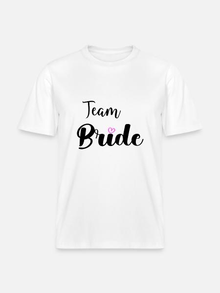 Mariée d’équipe -  T-shirt unisexe RELAXED FIT en coton bio - blanc