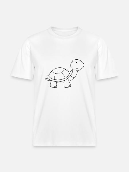 turtle - RELAXED FIT Unisex Organic T-Shirt - white
