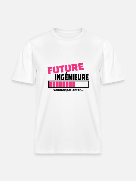 future ingénieure -  T-shirt unisexe RELAXED FIT en coton bio - blanc
