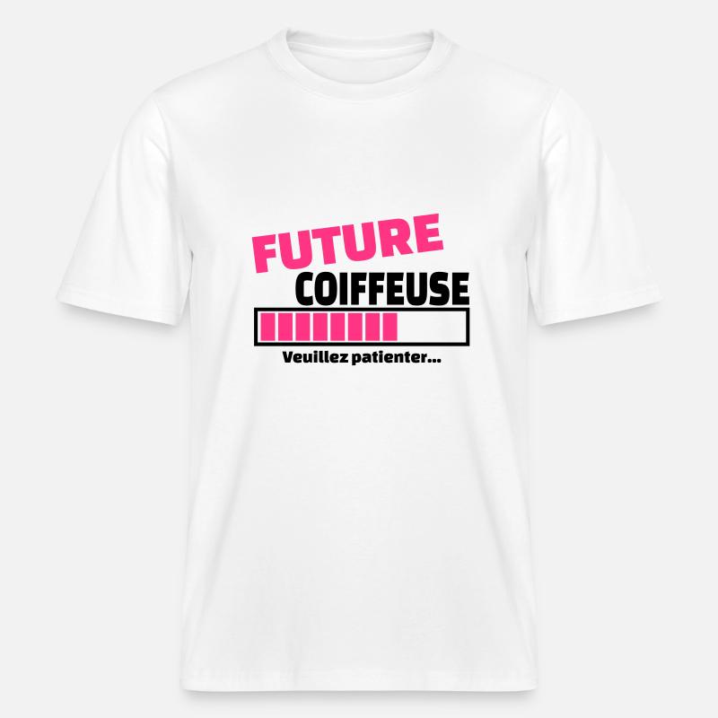 future coiffeuse -  T-shirt unisexe RELAXED FIT en coton bio - blanc