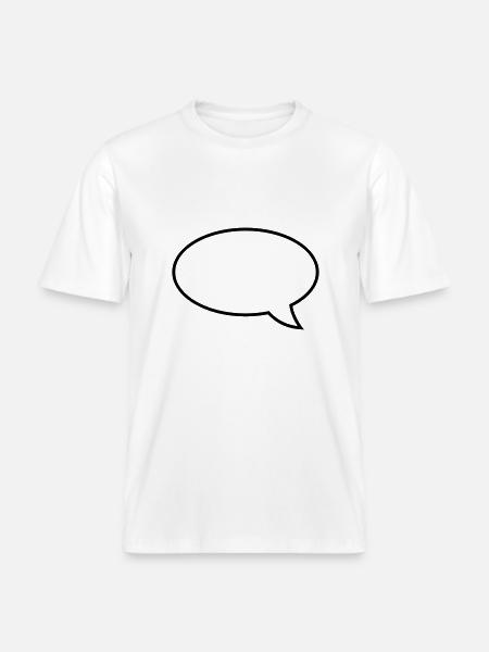 sprechblase__f1 -  RELAXED FIT Unisex Organic T-Shirt - white