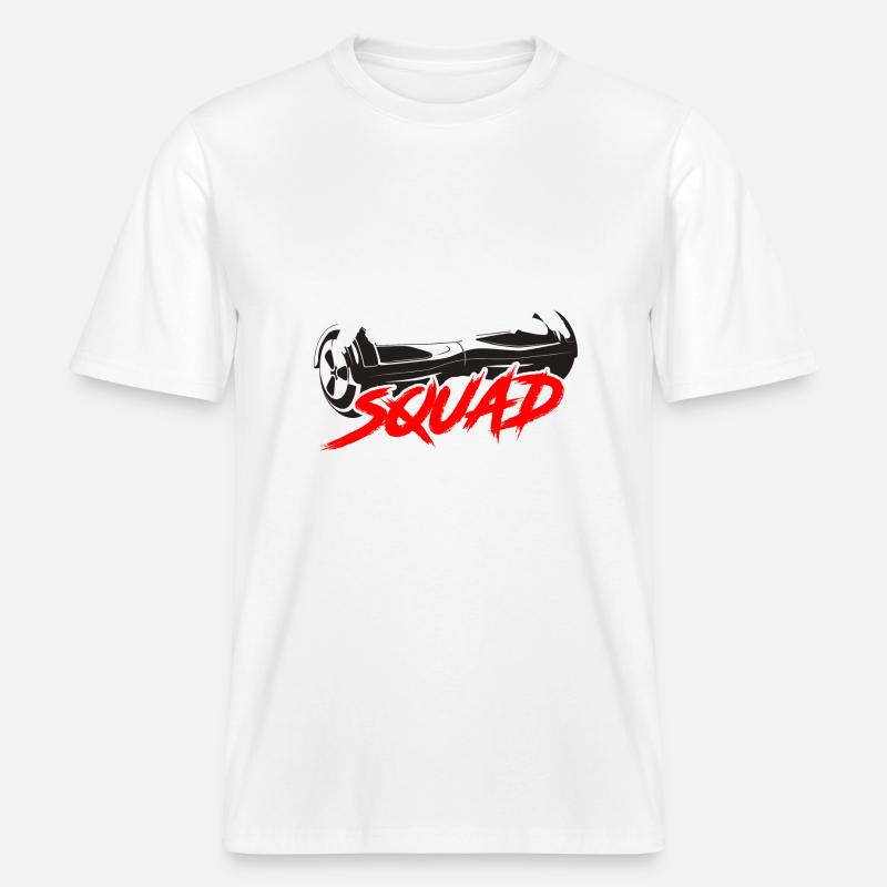 Hoverboard Hover Board Gift -  RELAXED FIT Unisex Organic T-Shirt - white