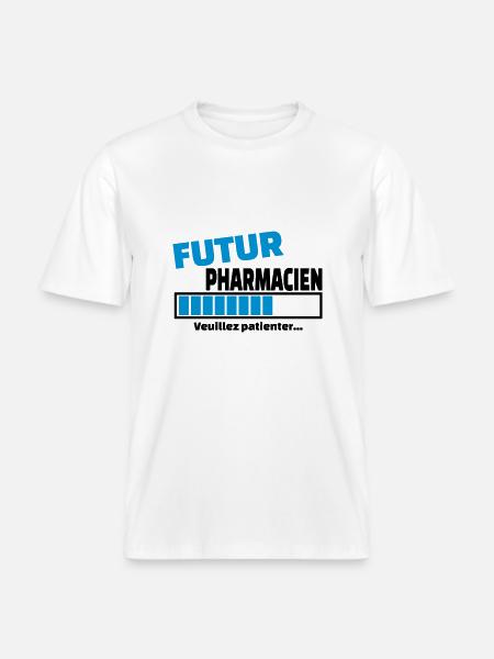 futur pharmacien - T-shirt unisexe RELAXED FIT en coton bio - blanc