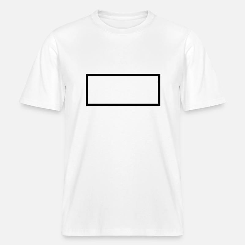 Rectangle - Rechteck - Form - Customize it ! -  RELAXED FIT Unisex Organic T-Shirt - white
