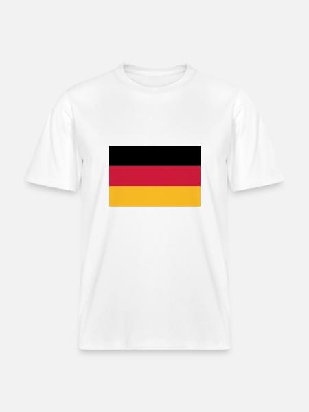 fahne_ger -  RELAXED FIT Unisex Organic T-Shirt - Weiß