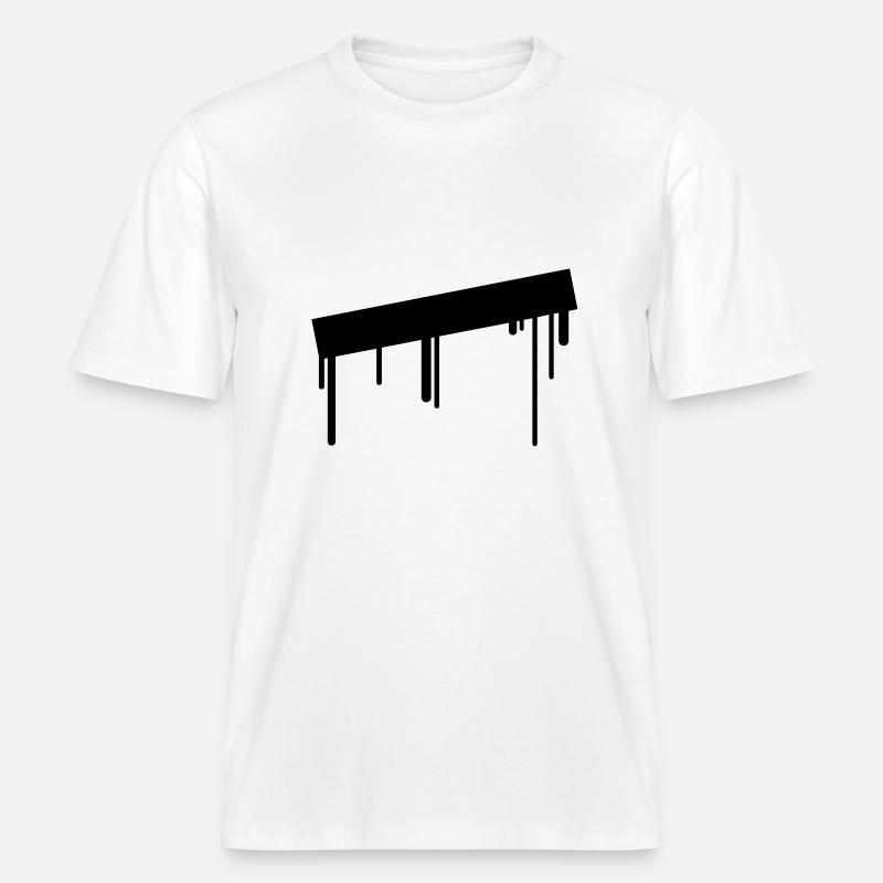 empty_graffiti_frame -  T-shirt unisexe RELAXED FIT en coton bio - blanc