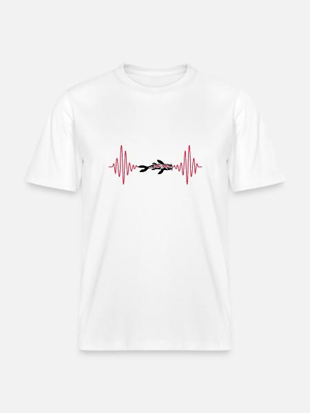 Puls Koi Fish Nishikigoi - RELAXED FIT Unisex Organic T-Shirt - white