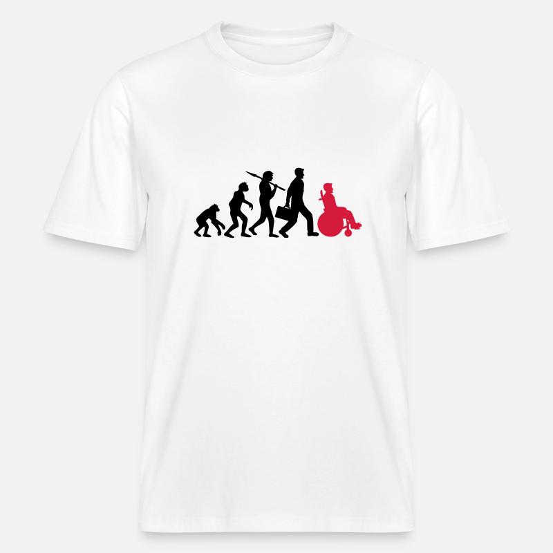 évolution silhouette développement obstacle gêne -  T-shirt unisexe RELAXED FIT en coton bio - blanc