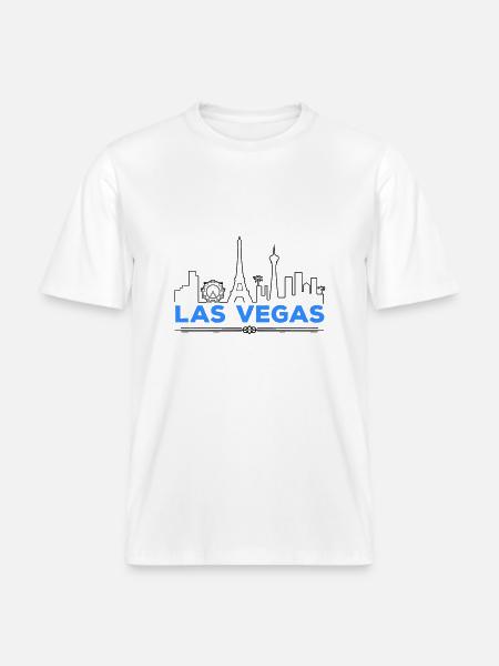 Las Vegas Silhouette - RELAXED FIT Unisex Organic T-Shirt - white