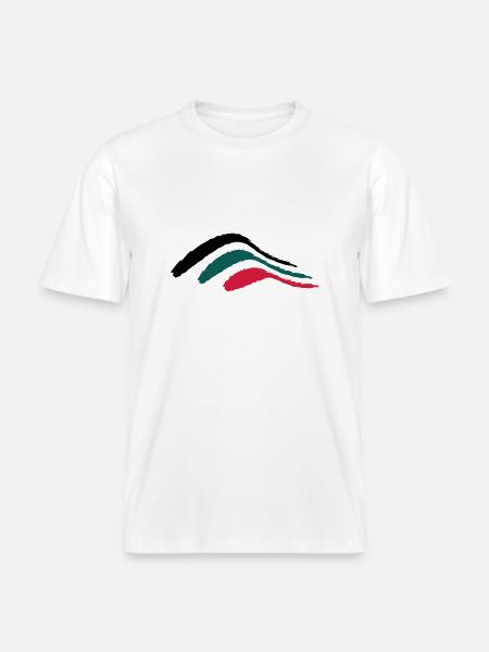 stripe bush_vec_3 - RELAXED FIT Unisex Organic T-Shirt - white