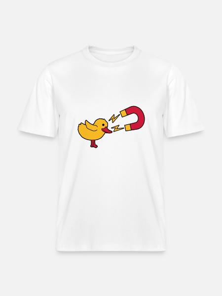 Chick Magnet Womanizer Logo -  RELAXED FIT Unisex Organic T-Shirt - white