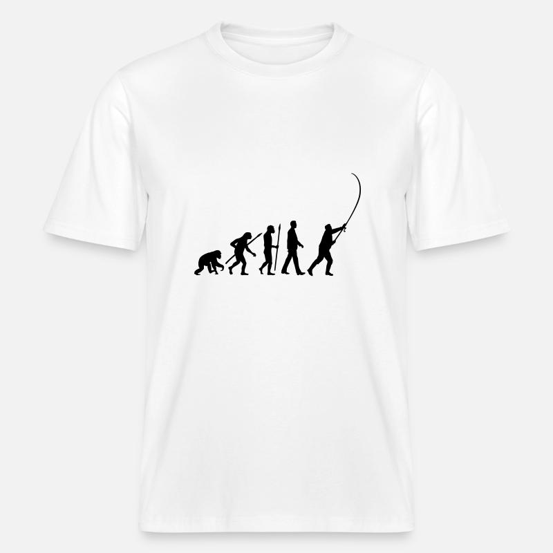 evolution_angler_042013_a_1c -  T-shirt unisexe RELAXED FIT en coton bio - blanc