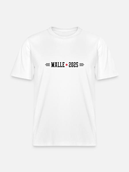 Malle 2025 -  RELAXED FIT Unisex Organic T-Shirt - Weiß