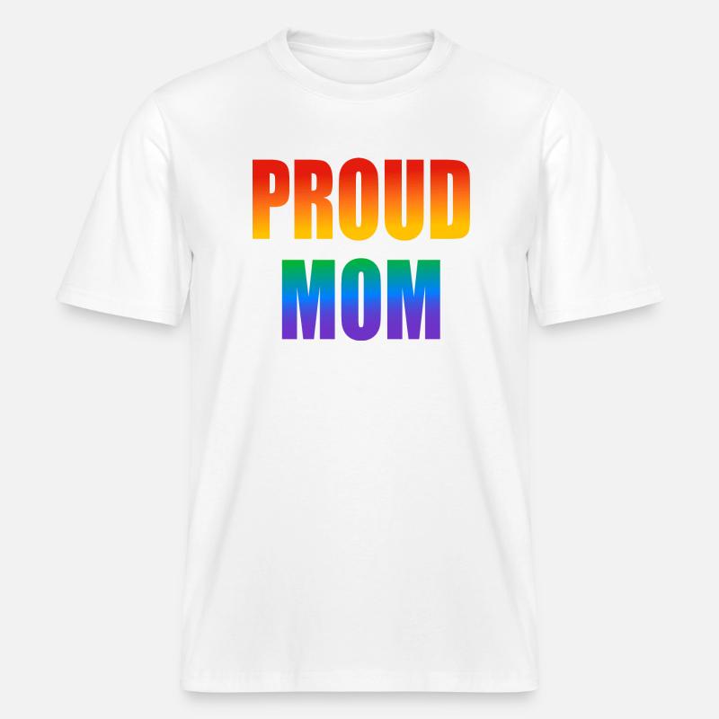 Stolze Mutter schwuler Regenbogen -  RELAXED FIT Unisex Organic T-Shirt - Weiß