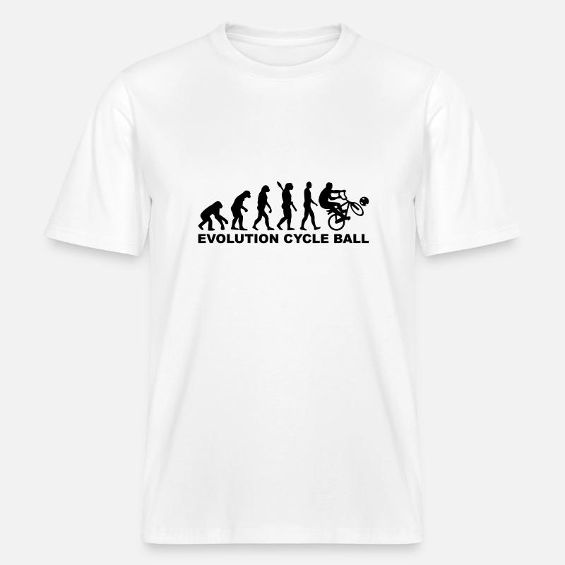 Evolution Cycle ball -  T-shirt unisexe RELAXED FIT en coton bio - blanc