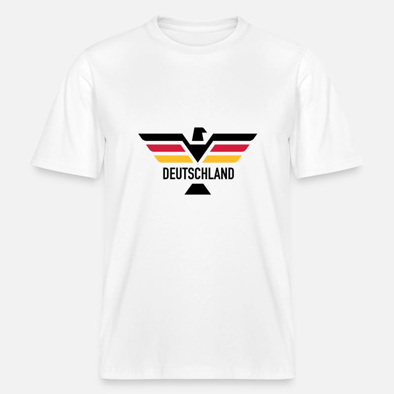 Deutschland -  RELAXED FIT Unisex Organic T-Shirt - Weiß