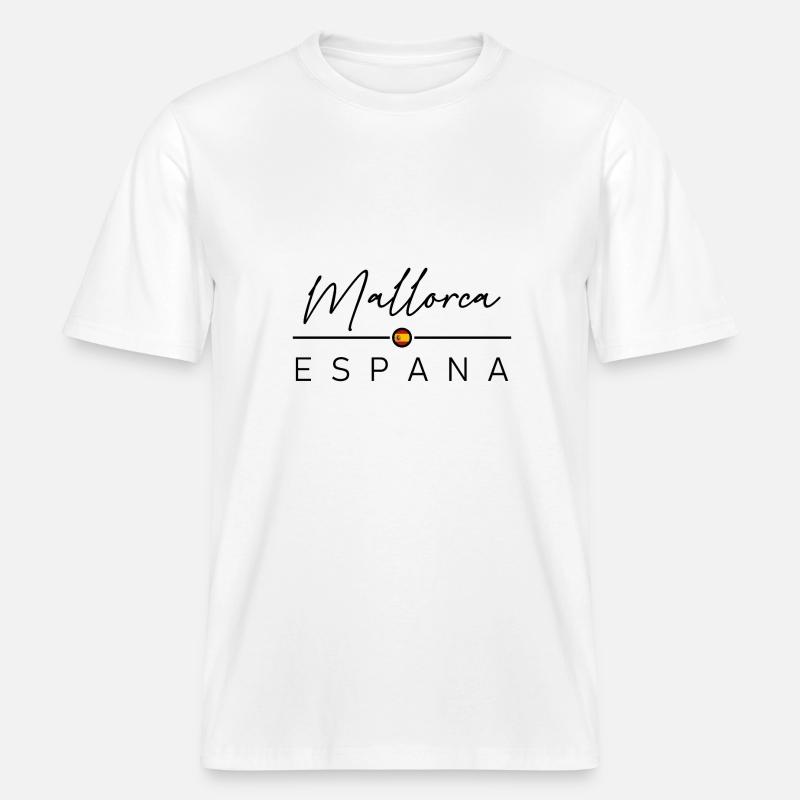 Espanja - Mallorca - Espanja - Espanja -  RELAXED FIT Unisex Luomu T-paita - valkoinen