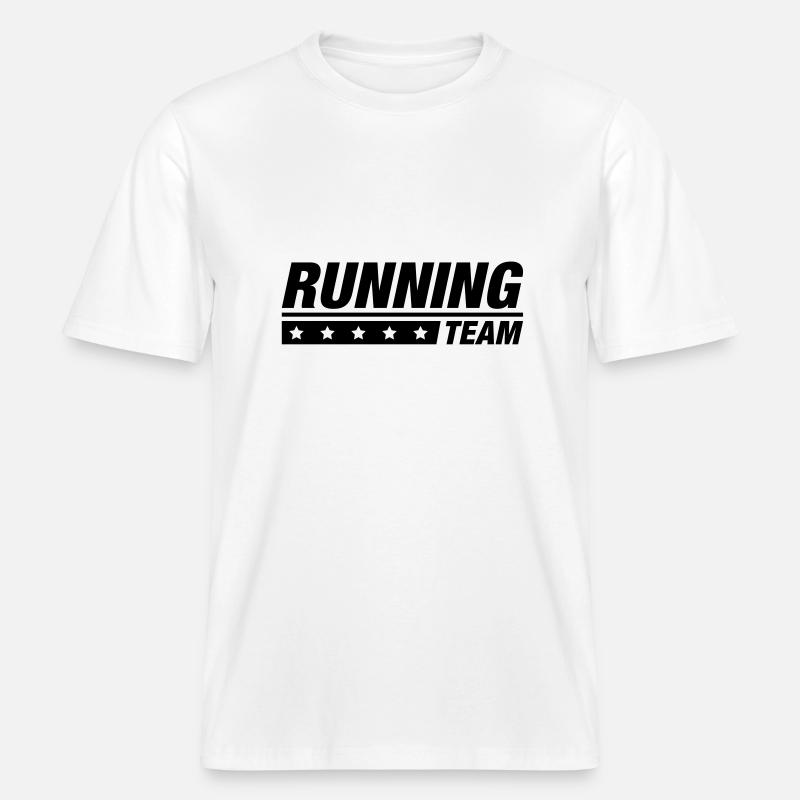 running_team_qa1 -  T-shirt unisexe RELAXED FIT en coton bio - blanc