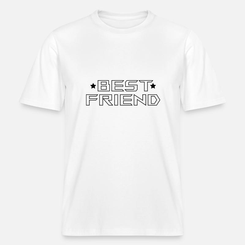 Best Friend Tshirt white -  RELAXED FIT Unisex Organic T-Shirt - Weiß