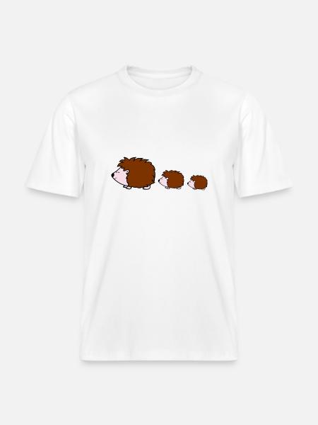 igel family - RELAXED FIT Unisex Organic T-Shirt - Weiß