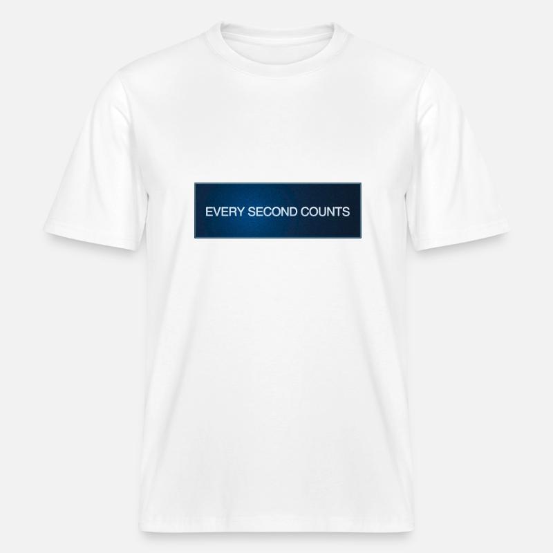 Every Second Counts -  T-shirt unisexe RELAXED FIT en coton bio - blanc