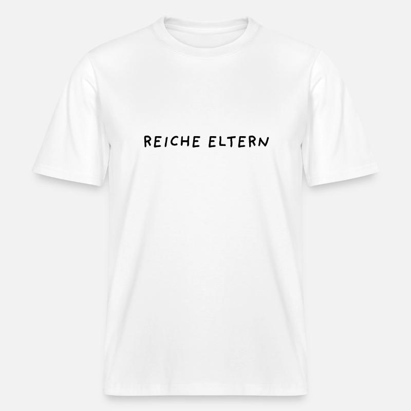 Reiche Eltern - RELAXED FIT Unisex Organic T-Shirt - Weiß