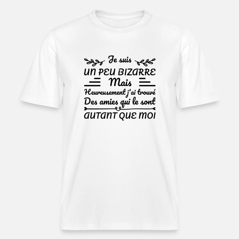Ich bin ein bisschen komisch -  RELAXED FIT Unisex Organic T-Shirt - Weiß