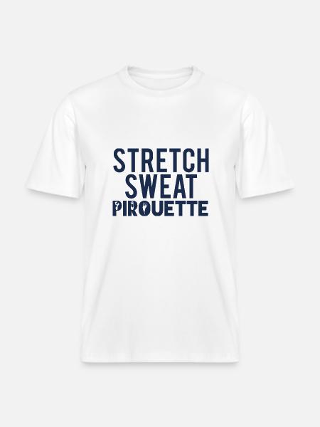 Ballet Gift Stretch - Sweat - Pirouette -  RELAXED FIT Unisex Organic T-Shirt - white