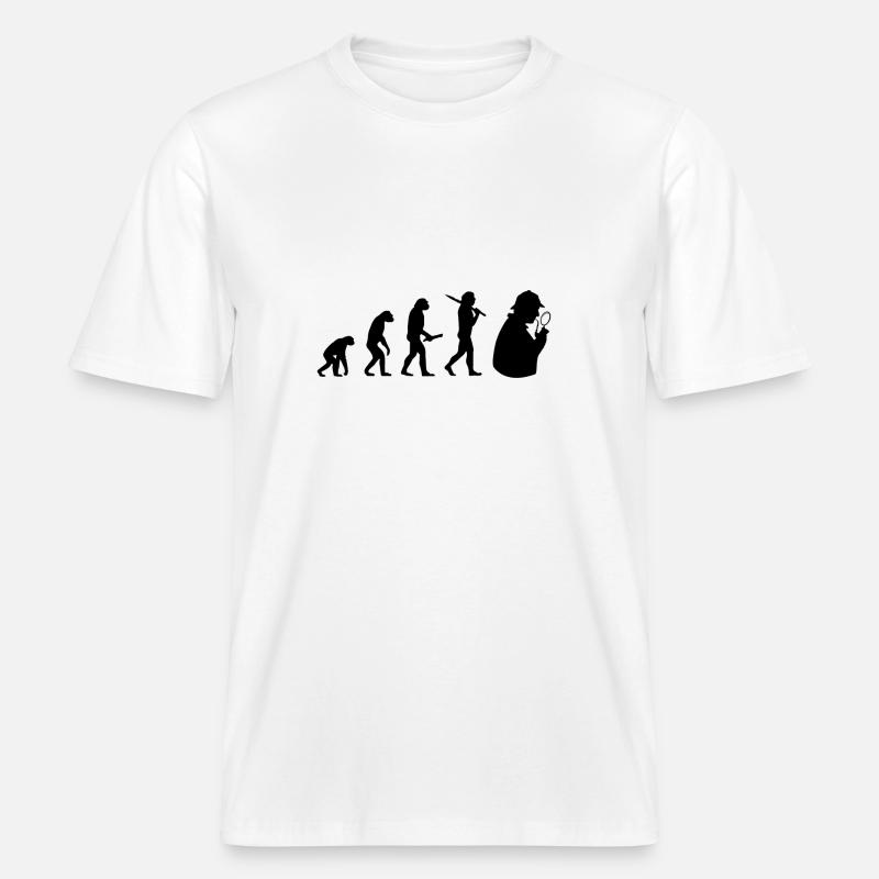 sherlock holmes evolution progress development -  RELAXED FIT Unisex Organic T-Shirt - white