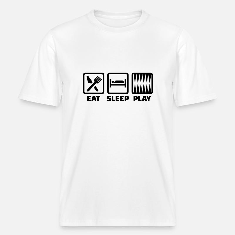 Backgammon - T-shirt unisexe RELAXED FIT en coton bio - blanc