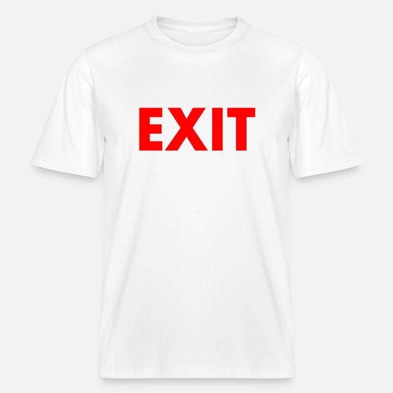 Exit -  RELAXED FIT Unisex Organic T-Shirt - white