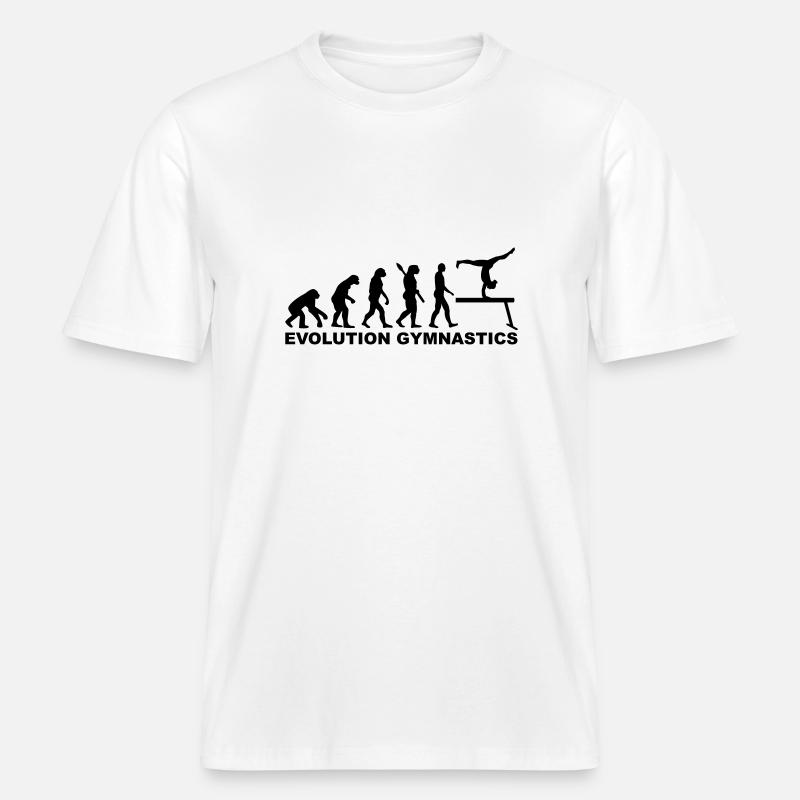 Evolution Gymnastics -  T-shirt unisexe RELAXED FIT en coton bio - blanc