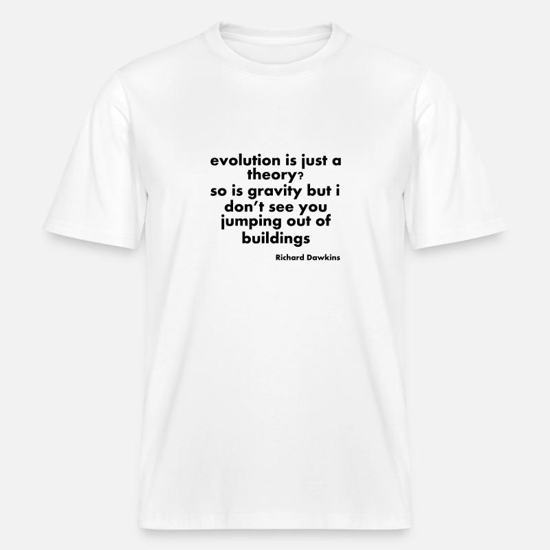 citations d'évolution -  T-shirt unisexe RELAXED FIT en coton bio - blanc