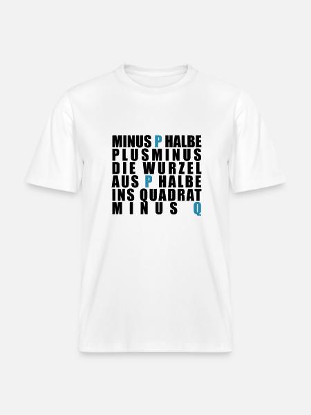 p-q-Formel - RELAXED FIT Unisex Organic T-Shirt - Weiß