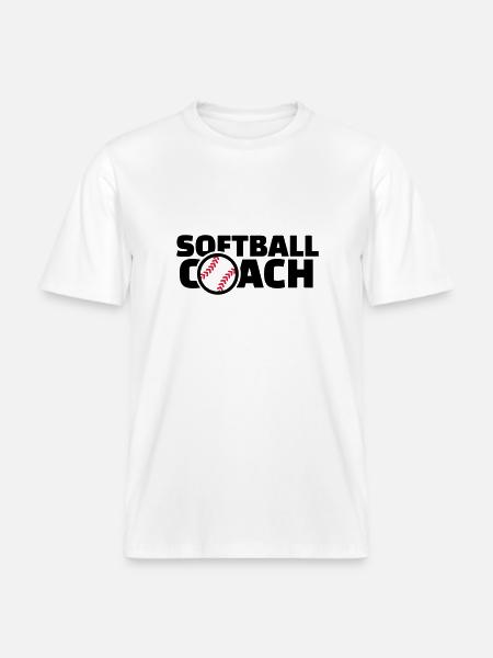 Softball -  RELAXED FIT Unisex Organic T-Shirt - Weiß
