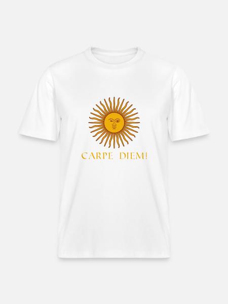 utiliser le jour latin - T-shirt unisexe RELAXED FIT en coton bio - blanc